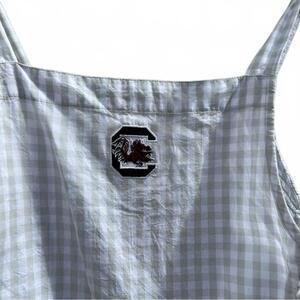 GARB TEAM Carolina Gamecocks Cocky Grey & White Gingham Jumper Dress Sundress